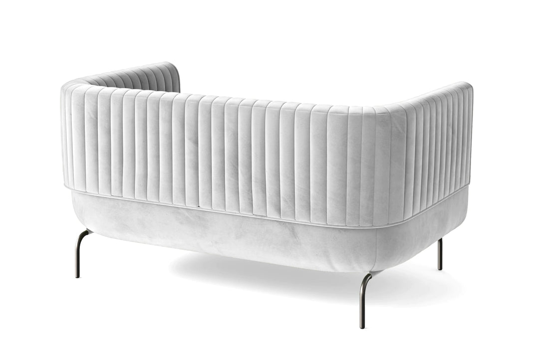 LIVELUSSO Sofa Jackson 2 Seater Sofa White Velvet