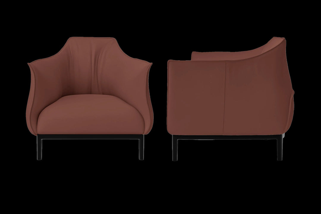 LIVELUSSO Armchair Lamezia Armchair Mauve Leather