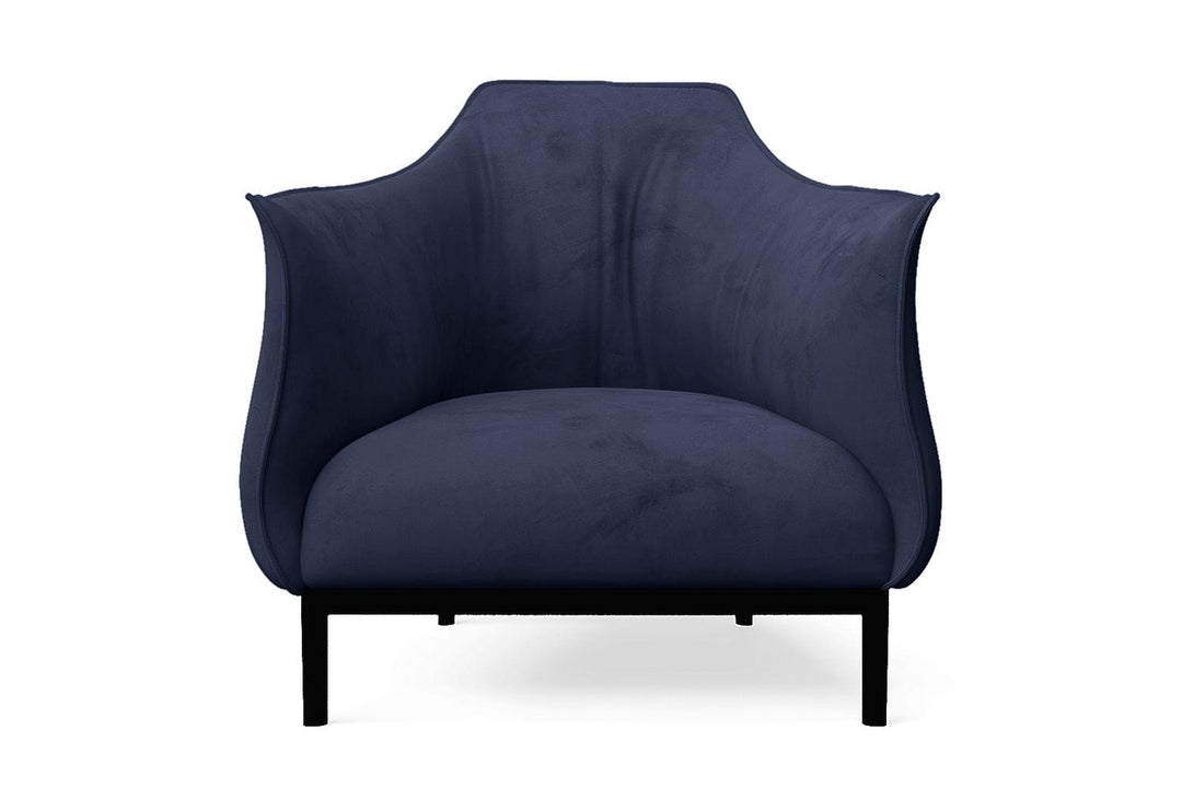 LIVELUSSO Armchair Lamezia Armchair Dark Blue Velvet