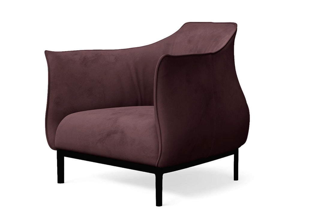 LIVELUSSO Armchair Lamezia Armchair Grape Velvet