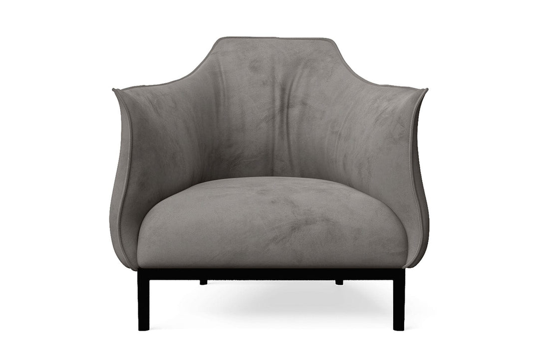 LIVELUSSO Armchair Lamezia Armchair Grey Velvet