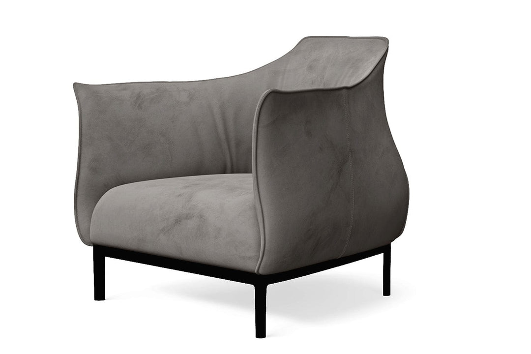 LIVELUSSO Armchair Lamezia Armchair Grey Velvet