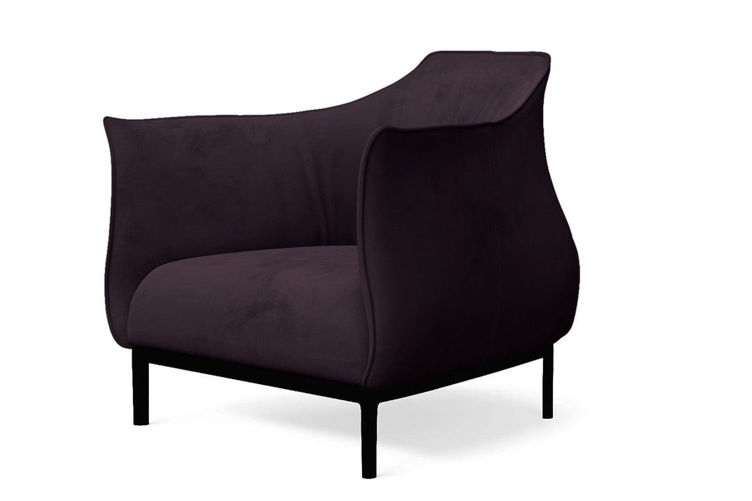 LIVELUSSO Armchair Lamezia Armchair Purple Velvet