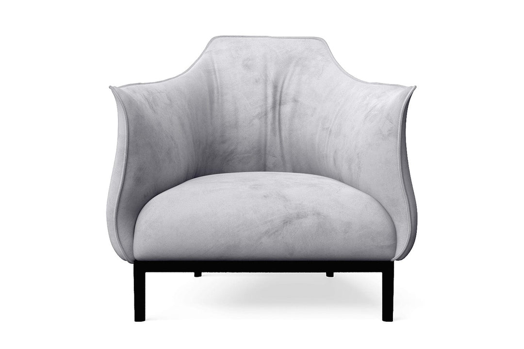 LIVELUSSO Armchair Lamezia Armchair Silver Velvet