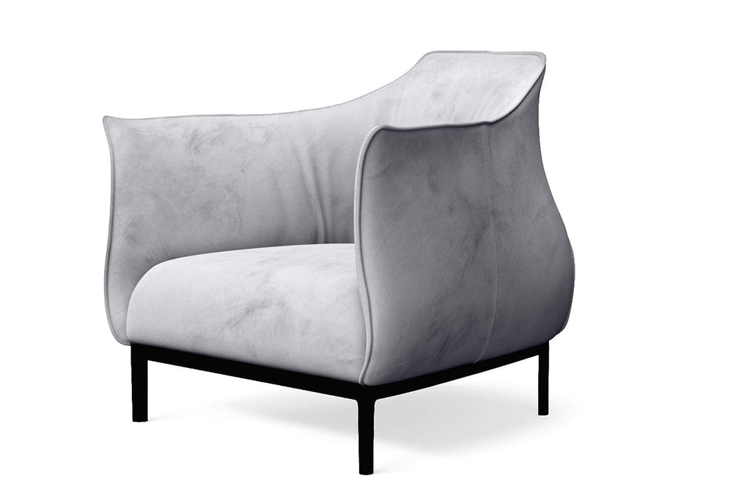 LIVELUSSO Armchair Lamezia Armchair Silver Velvet