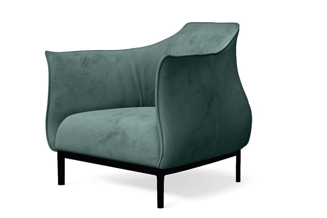 LIVELUSSO Armchair Lamezia Armchair Teal Velvet