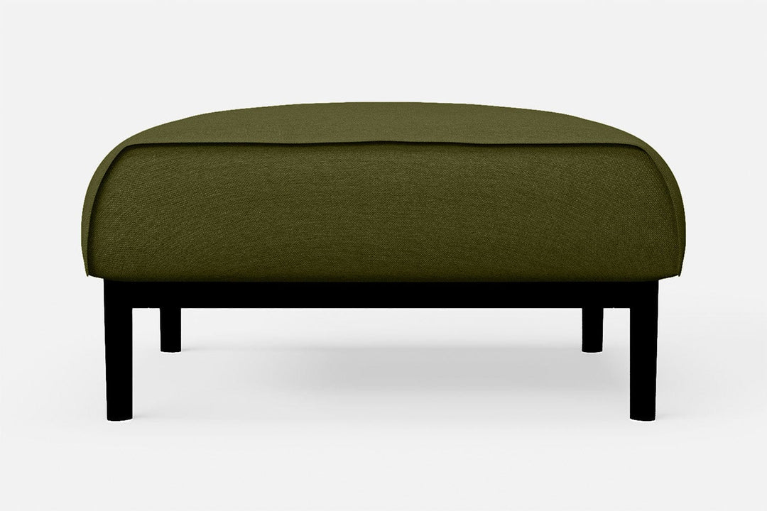 LIVELUSSO Ottoman Lamezia Ottoman Olive Linen Fabric