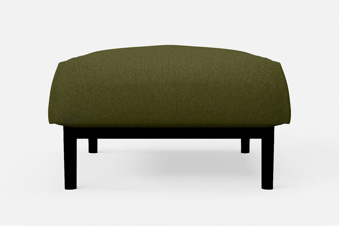 LIVELUSSO Ottoman Lamezia Ottoman Olive Linen Fabric