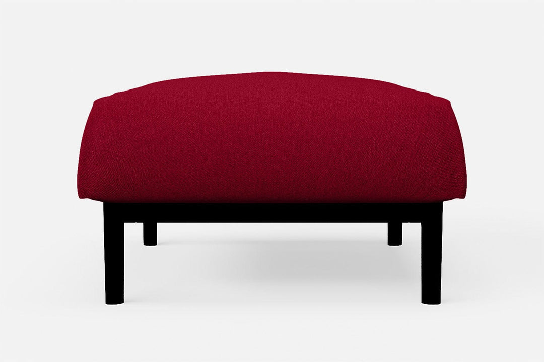 LIVELUSSO Ottoman Lamezia Ottoman Red Linen Fabric