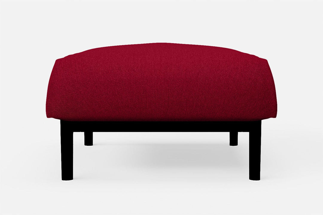 LIVELUSSO Ottoman Lamezia Ottoman Red Linen Fabric