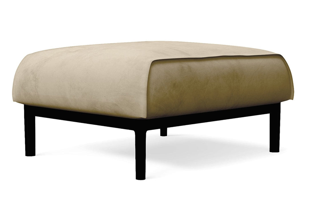 LIVELUSSO Ottoman Lamezia Ottoman Cream Velvet