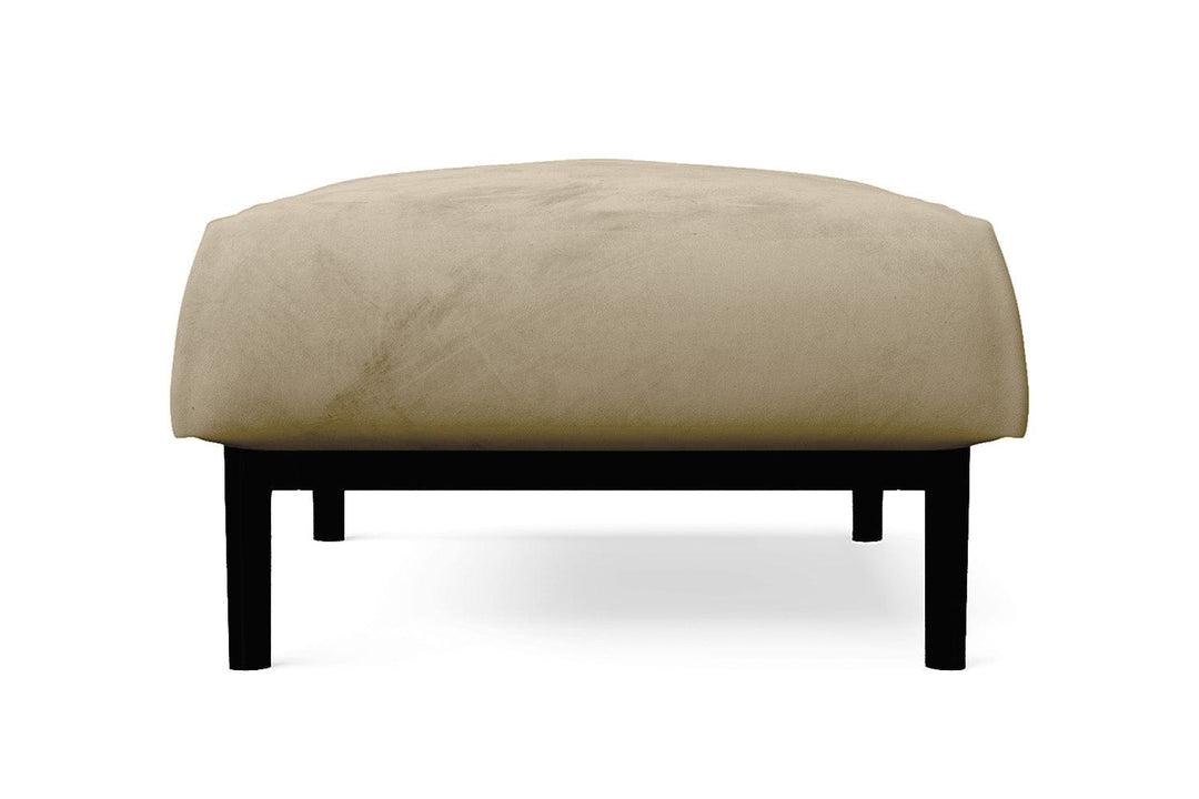 LIVELUSSO Ottoman Lamezia Ottoman Cream Velvet