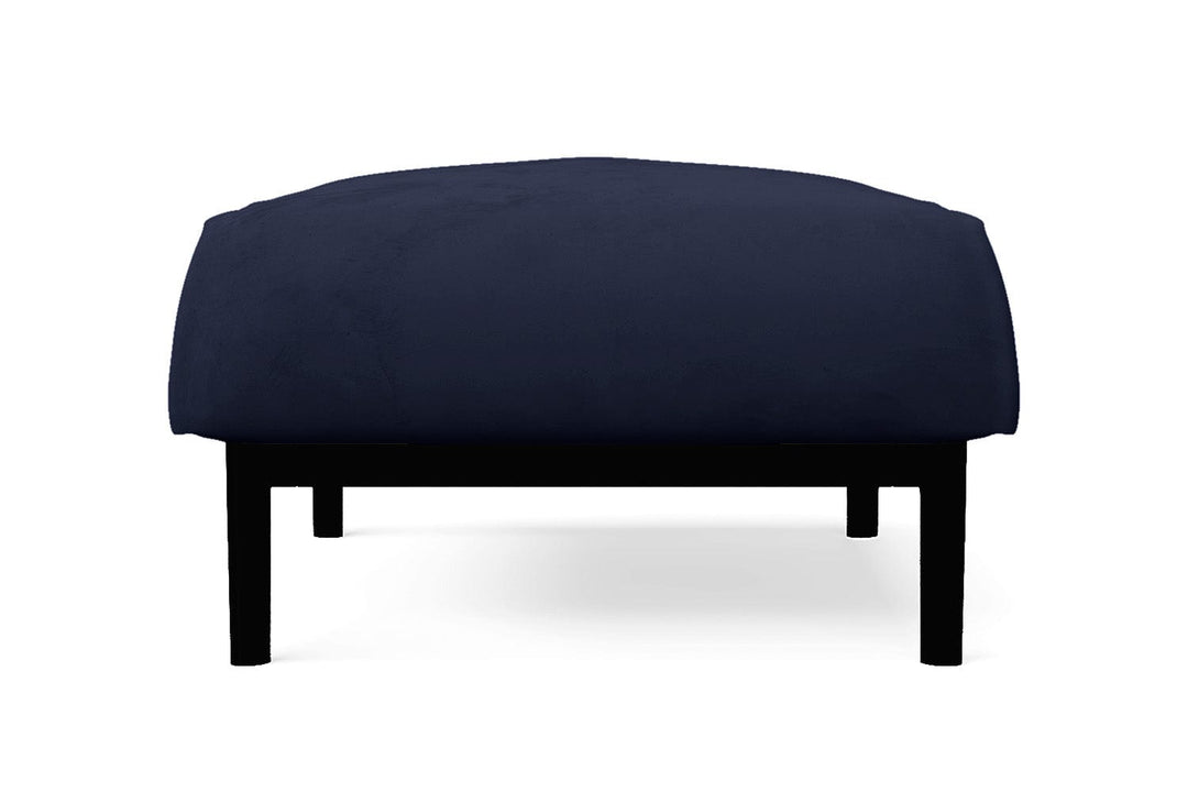 LIVELUSSO Ottoman Lamezia Ottoman Dark Blue Velvet