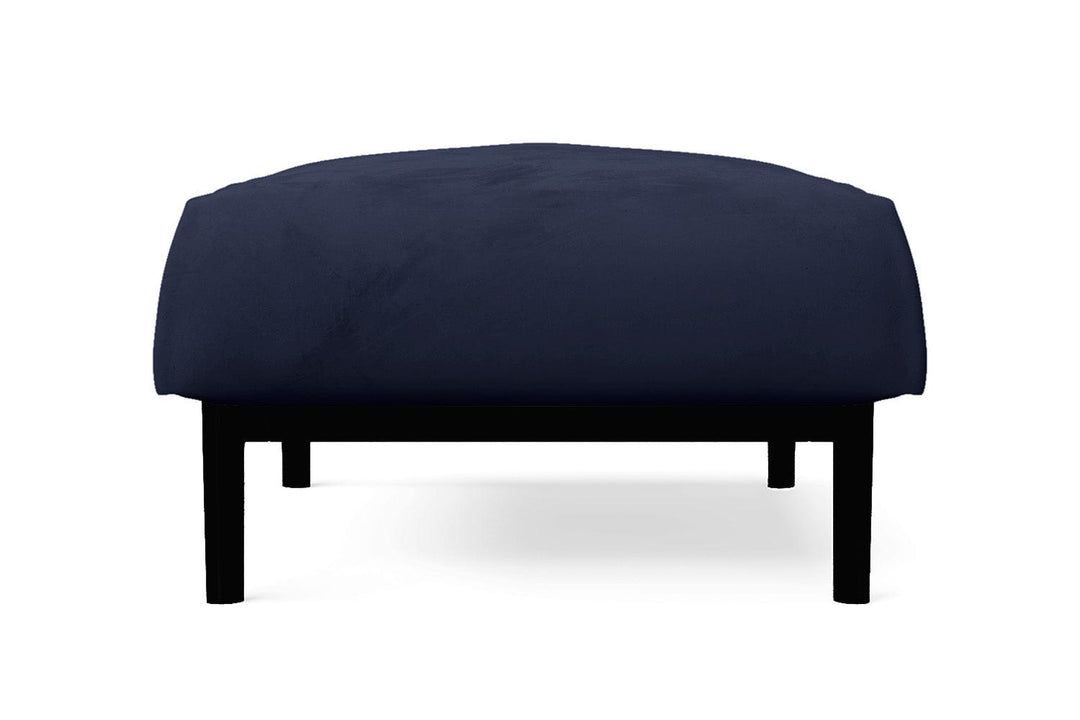 LIVELUSSO Ottoman Lamezia Ottoman Dark Blue Velvet