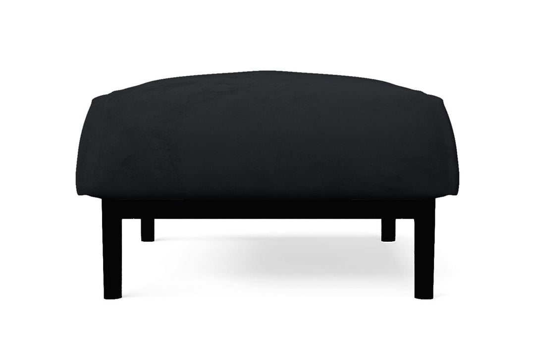 LIVELUSSO Ottoman Lamezia Ottoman Dark Grey Velvet