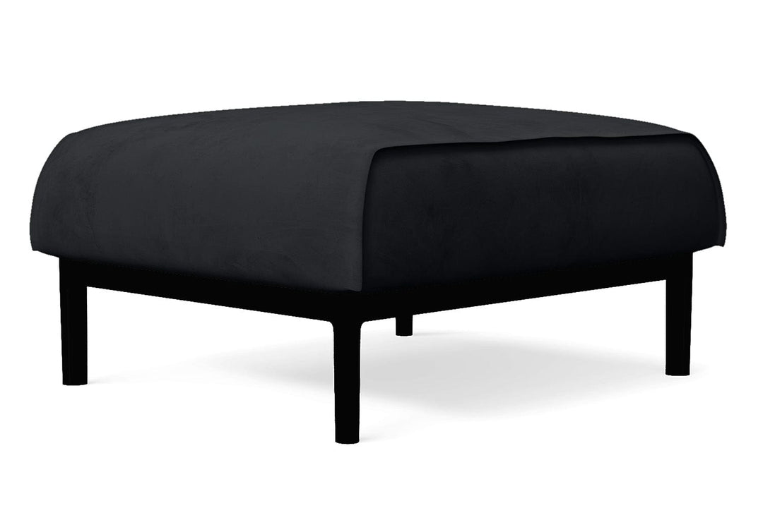 LIVELUSSO Ottoman Lamezia Ottoman Dark Grey Velvet