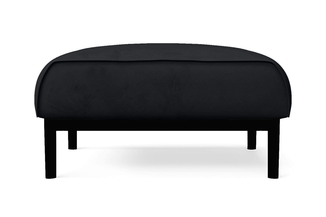 LIVELUSSO Ottoman Lamezia Ottoman Dark Grey Velvet