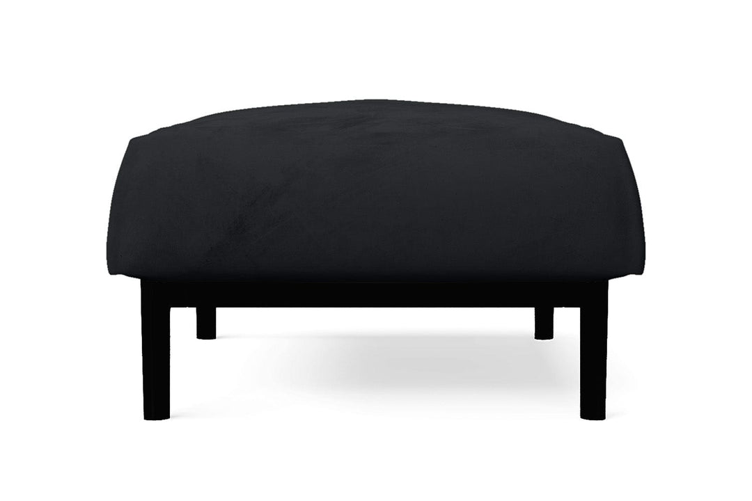 LIVELUSSO Ottoman Lamezia Ottoman Dark Grey Velvet