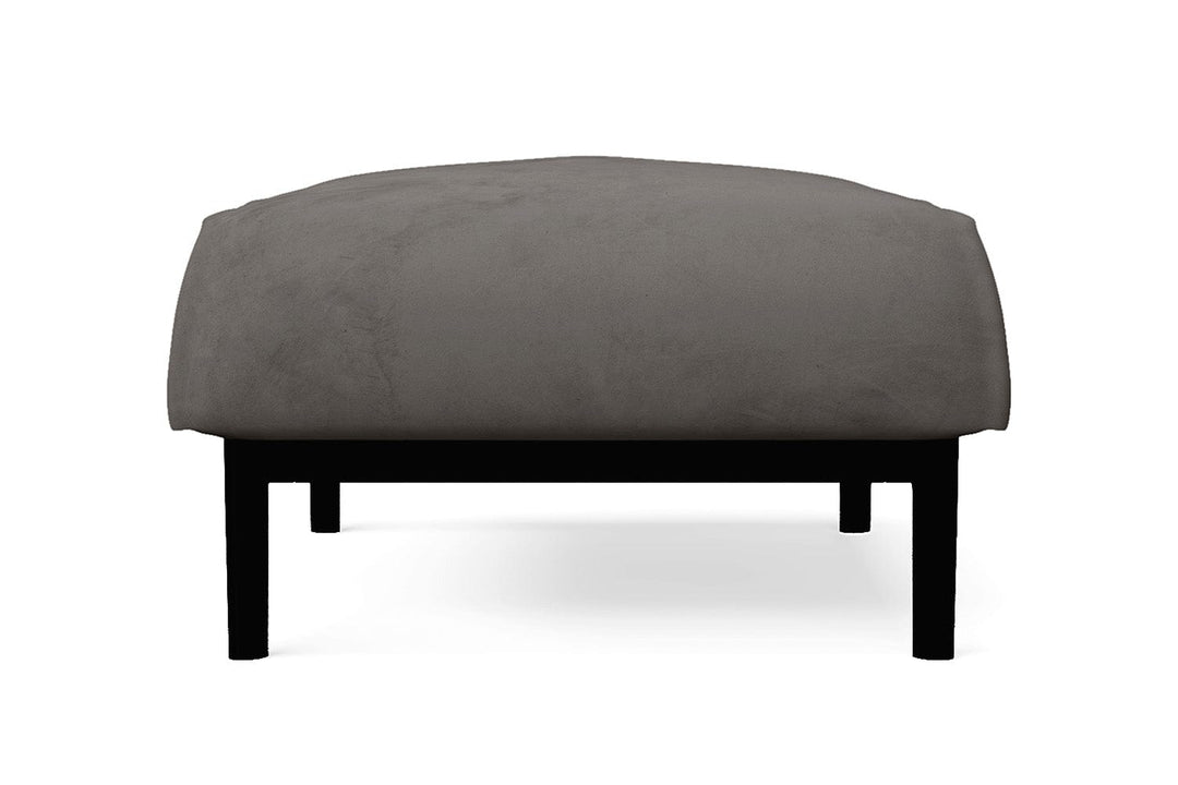 LIVELUSSO Ottoman Lamezia Ottoman Grey Velvet