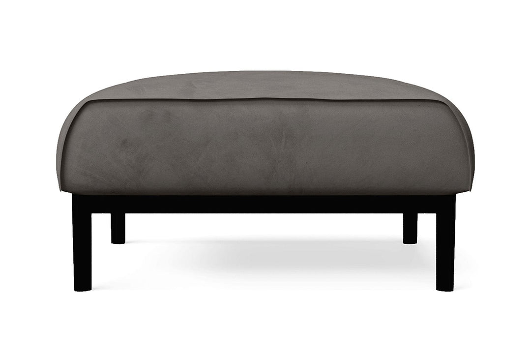 LIVELUSSO Ottoman Lamezia Ottoman Grey Velvet