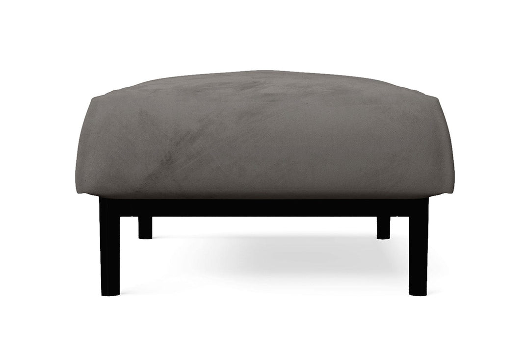 LIVELUSSO Ottoman Lamezia Ottoman Grey Velvet