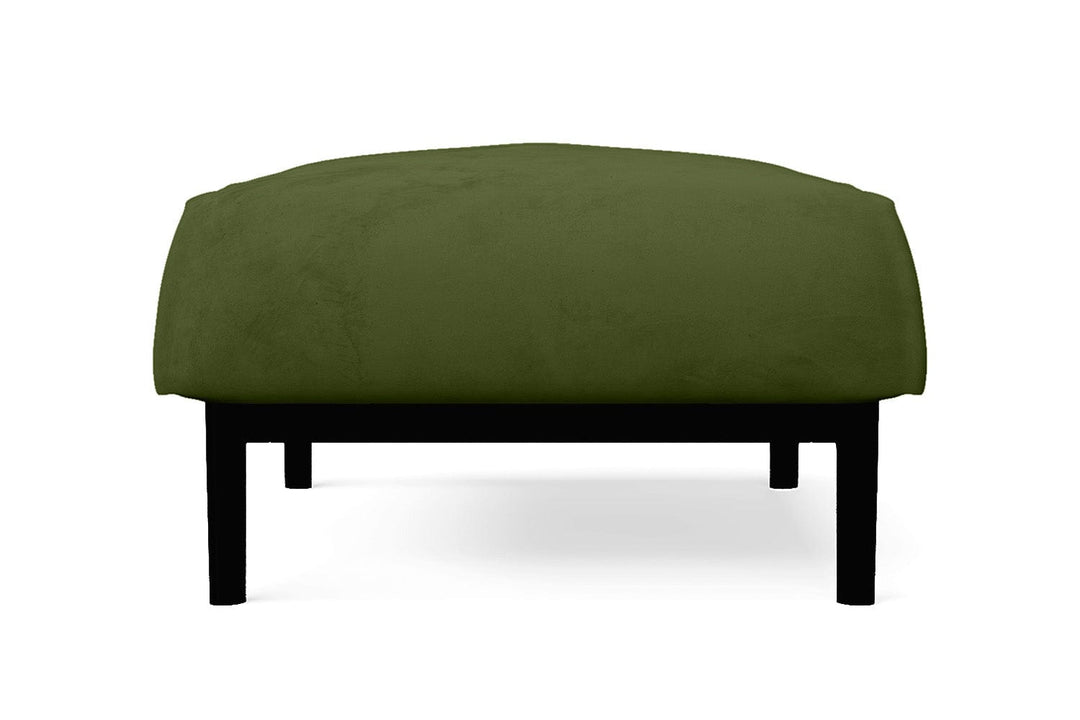 LIVELUSSO Ottoman Lamezia Ottoman Lime Velvet