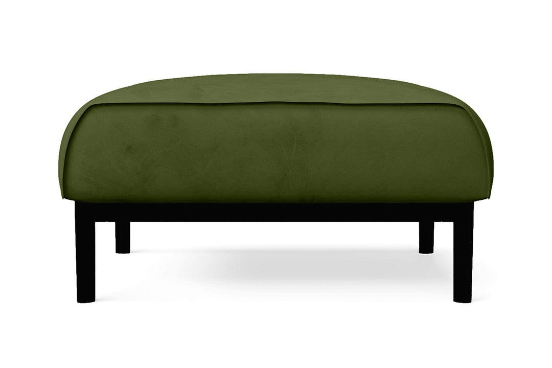 LIVELUSSO Ottoman Lamezia Ottoman Lime Velvet