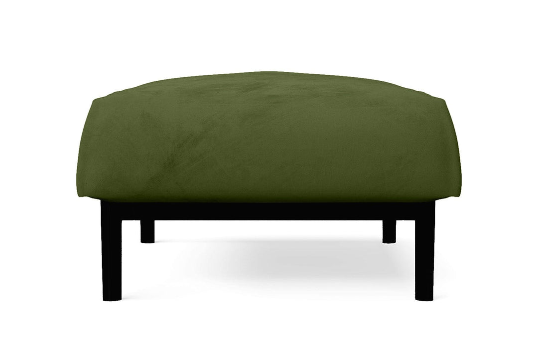 LIVELUSSO Ottoman Lamezia Ottoman Lime Velvet