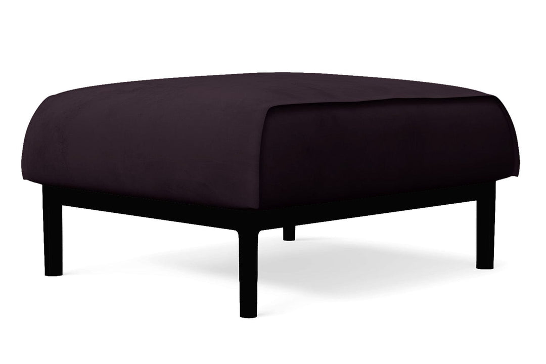 LIVELUSSO Ottoman Lamezia Ottoman Purple Velvet