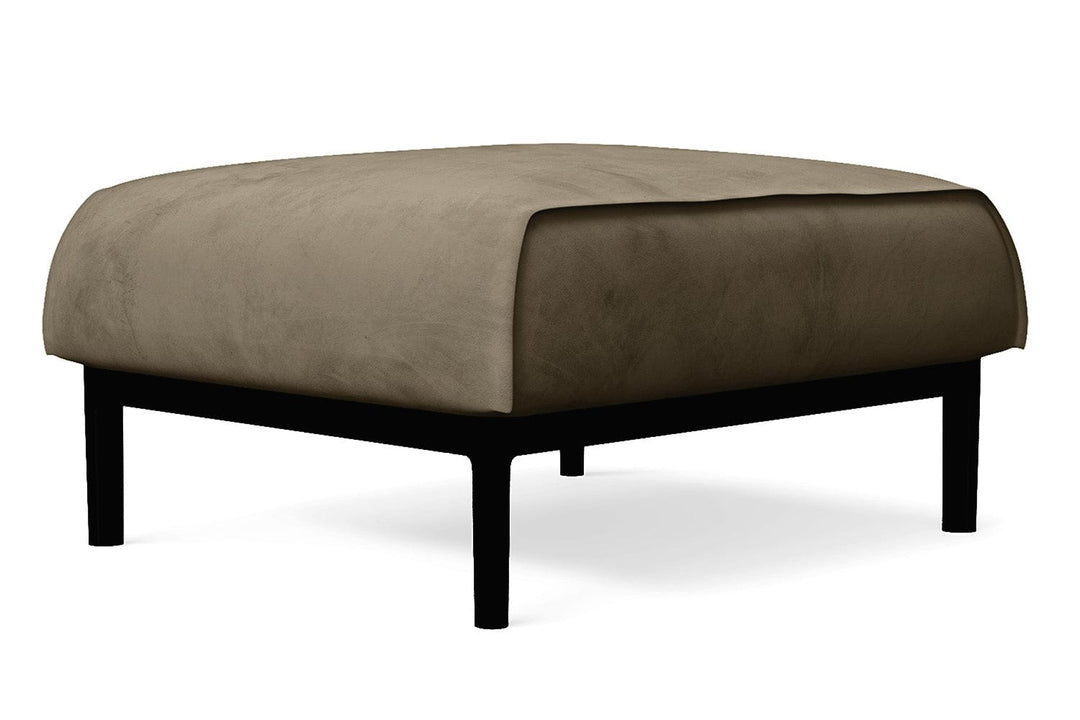 LIVELUSSO Ottoman Lamezia Ottoman Sand Velvet