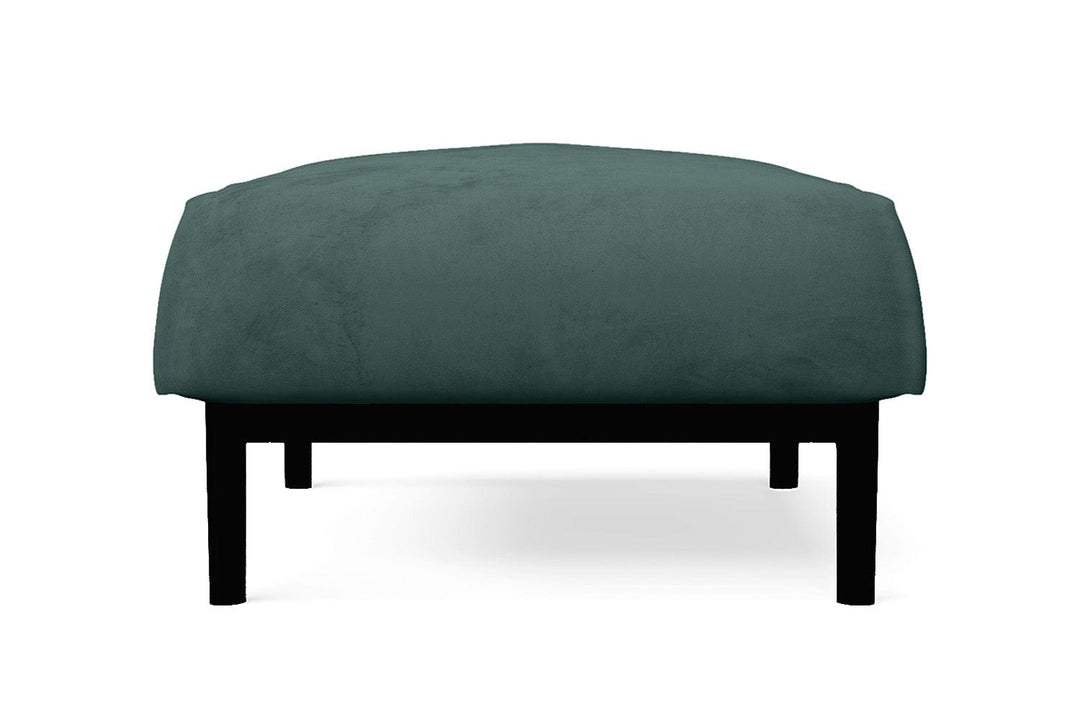 LIVELUSSO Ottoman Lamezia Ottoman Teal Velvet