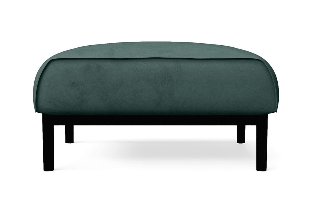 LIVELUSSO Ottoman Lamezia Ottoman Teal Velvet