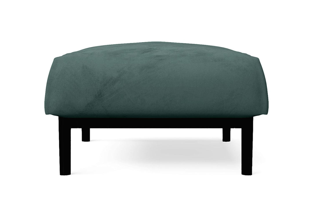 LIVELUSSO Ottoman Lamezia Ottoman Teal Velvet