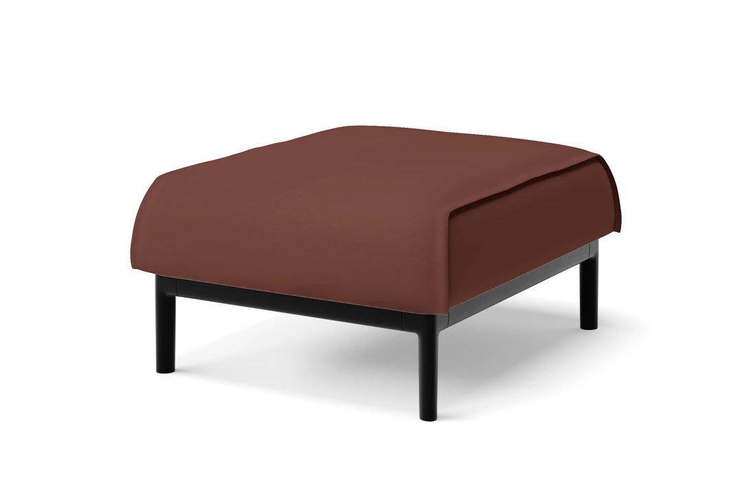 LIVELUSSO Ottoman Lamezia Ottoman Mauve Leather