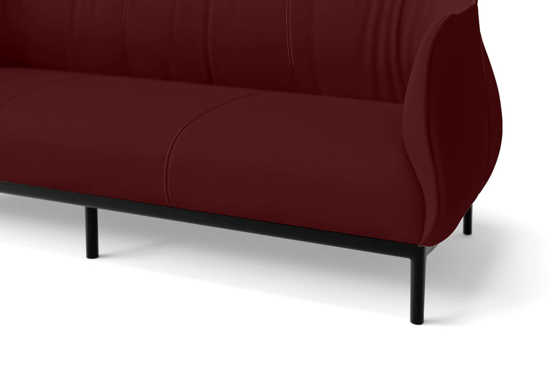 LIVELUSSO Sofa Lamezia 2 Seater Sofa Red Leather