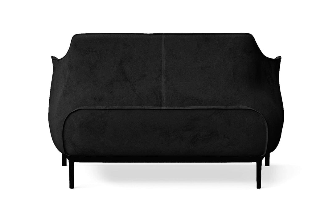 LIVELUSSO Sofa Lamezia 2 Seater Sofa Black Velvet