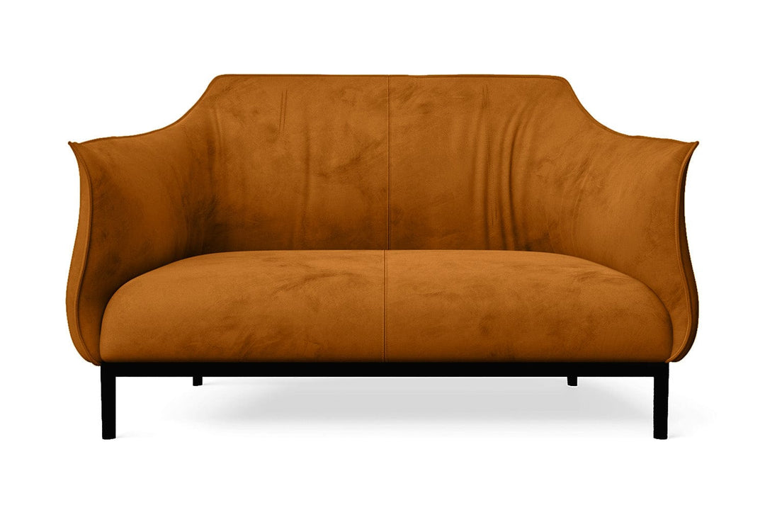 LIVELUSSO Sofa Lamezia 2 Seater Sofa Gold Velvet