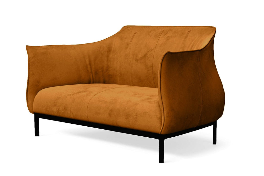 LIVELUSSO Sofa Lamezia 2 Seater Sofa Gold Velvet