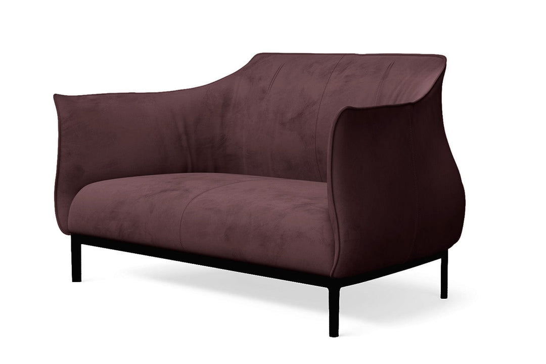 LIVELUSSO Sofa Lamezia 2 Seater Sofa Grape Velvet