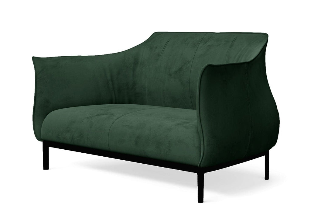 LIVELUSSO Sofa Lamezia 2 Seater Sofa Green Velvet