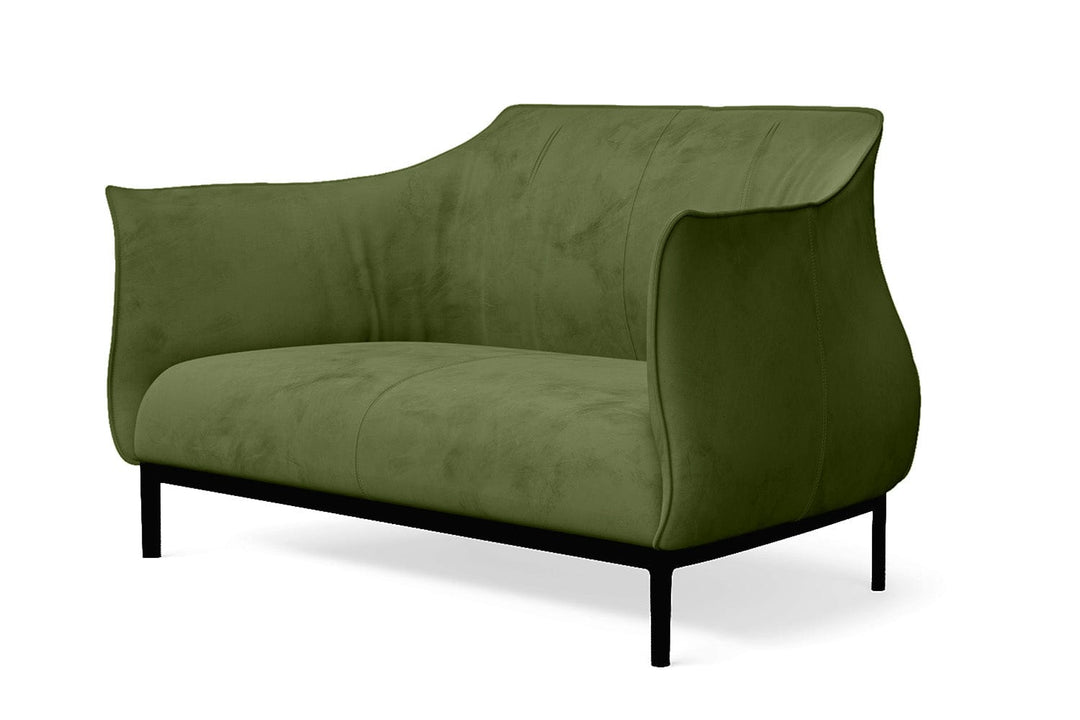 LIVELUSSO Sofa Lamezia 2 Seater Sofa Lime Velvet