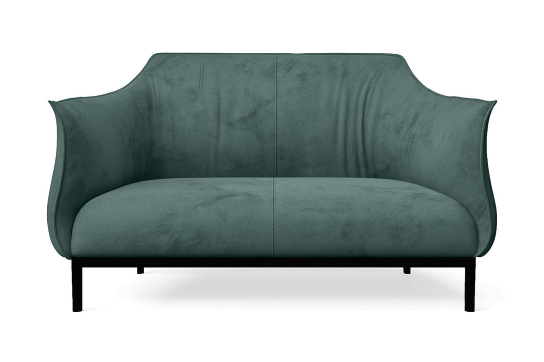 LIVELUSSO Sofa Lamezia 2 Seater Sofa Teal Velvet