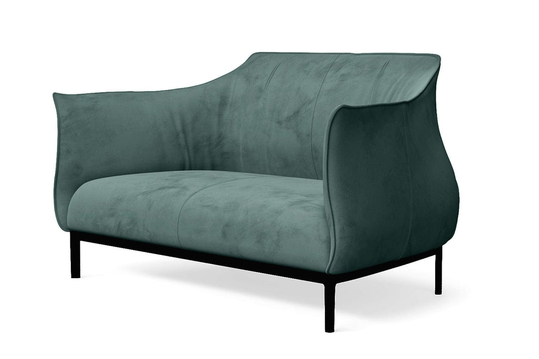 LIVELUSSO Sofa Lamezia 2 Seater Sofa Teal Velvet