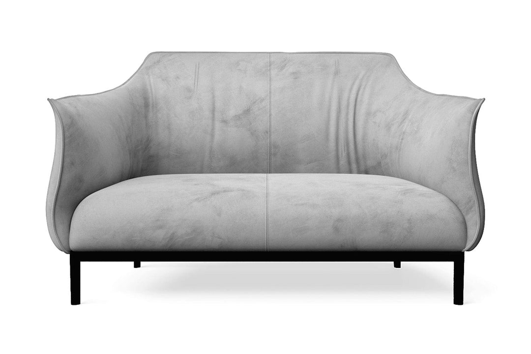 LIVELUSSO Sofa Lamezia 2 Seater Sofa White Velvet