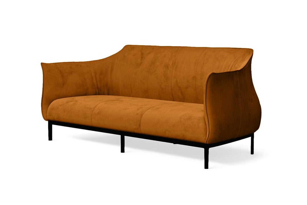 LIVELUSSO Sofa Lamezia 3 Seater Sofa Gold Velvet