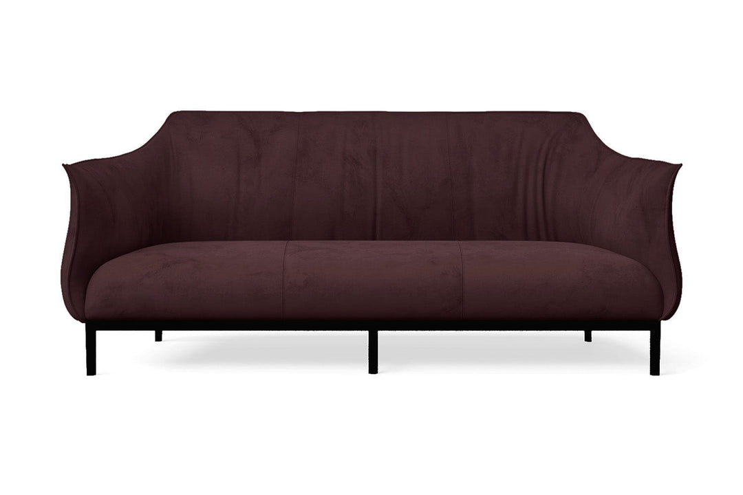 LIVELUSSO Sofa Lamezia 3 Seater Sofa Grape Velvet