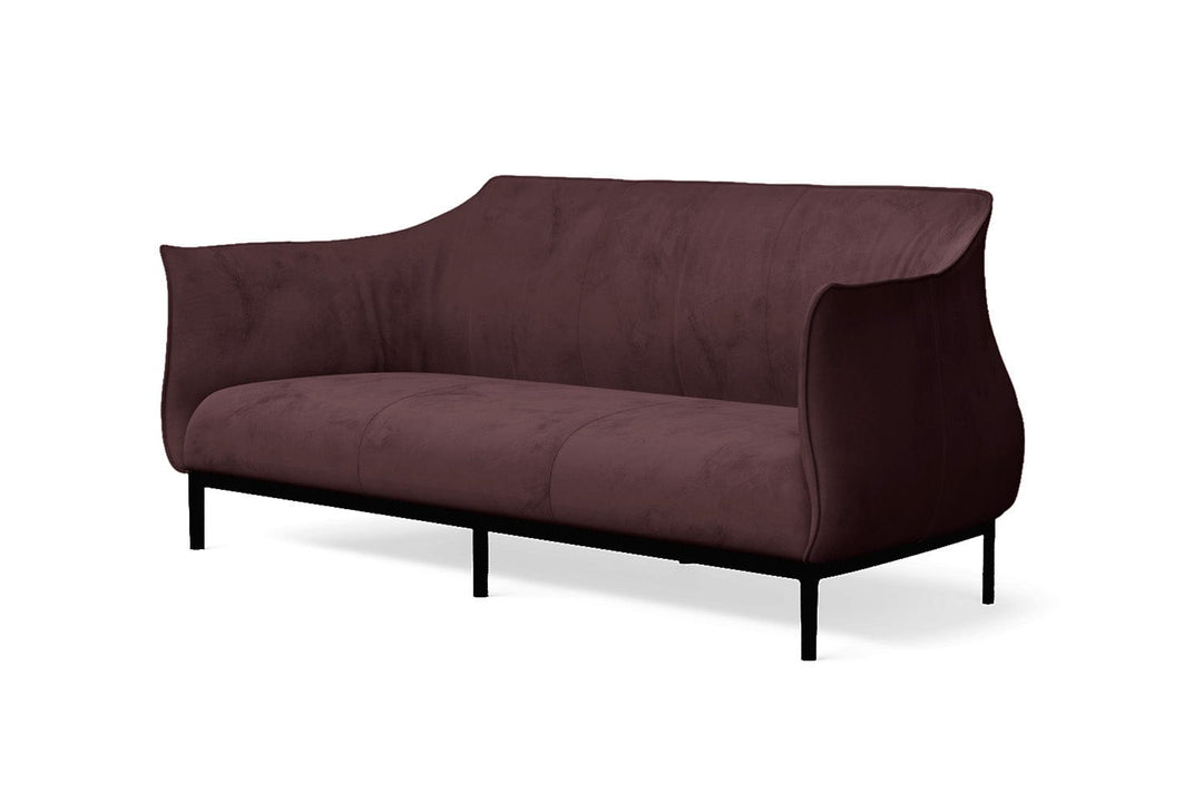 LIVELUSSO Sofa Lamezia 3 Seater Sofa Grape Velvet