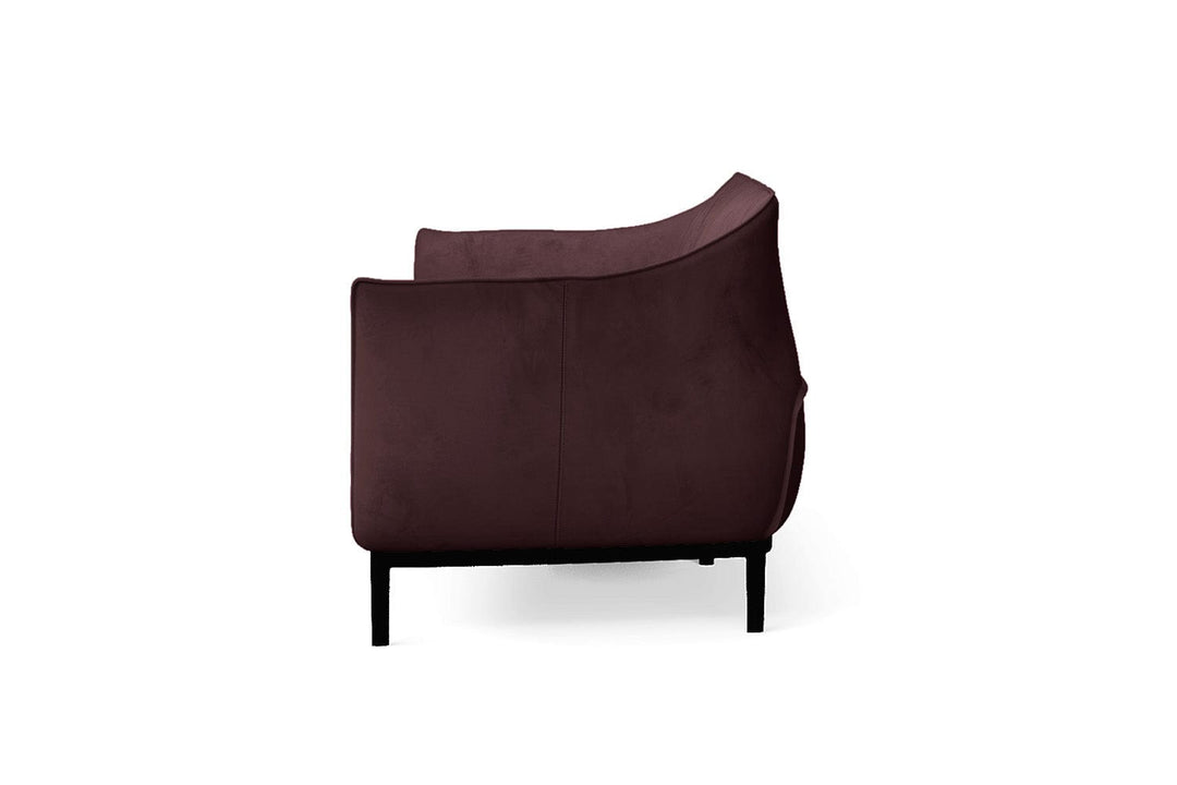 LIVELUSSO Sofa Lamezia 3 Seater Sofa Grape Velvet