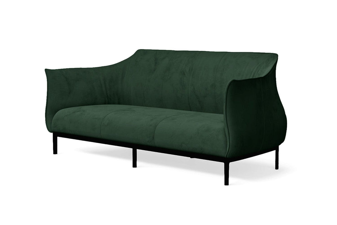 LIVELUSSO Sofa Lamezia 3 Seater Sofa Green Velvet