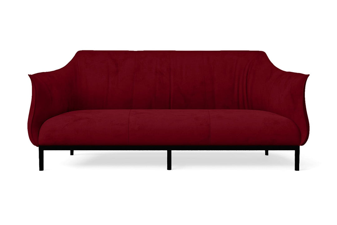 LIVELUSSO Sofa Lamezia 3 Seater Sofa Red Velvet